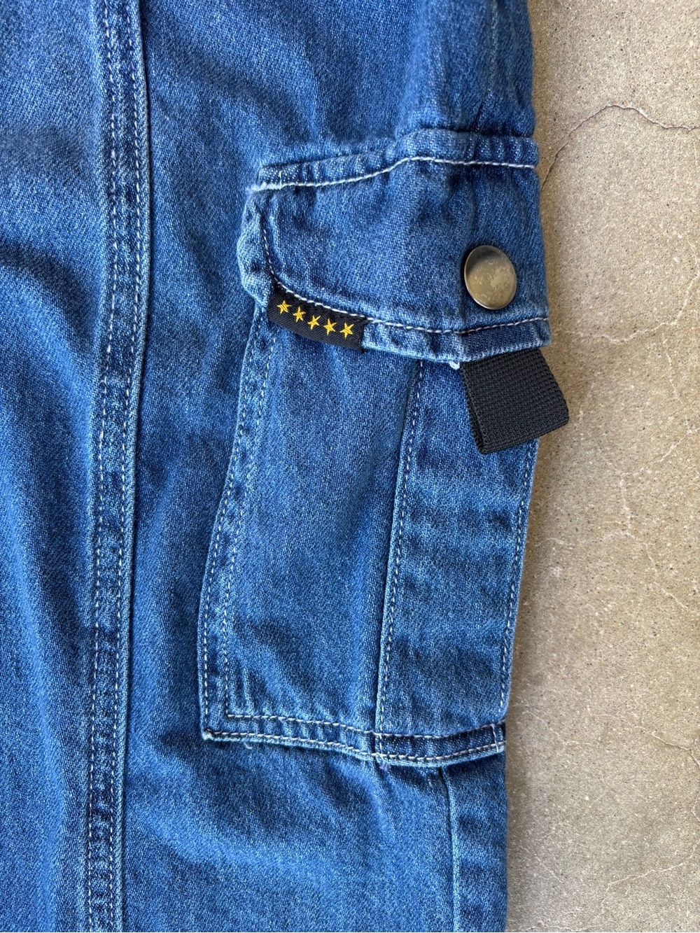 FIVESTAR General 5-Star Size 11/30 Baggy Denim Cargo Pants Y2K Style - Picture 6 of 8